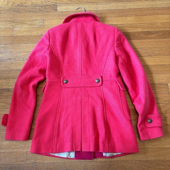 Banana Republic Vibrant Pink Pea Coat - Picture 2 of 11